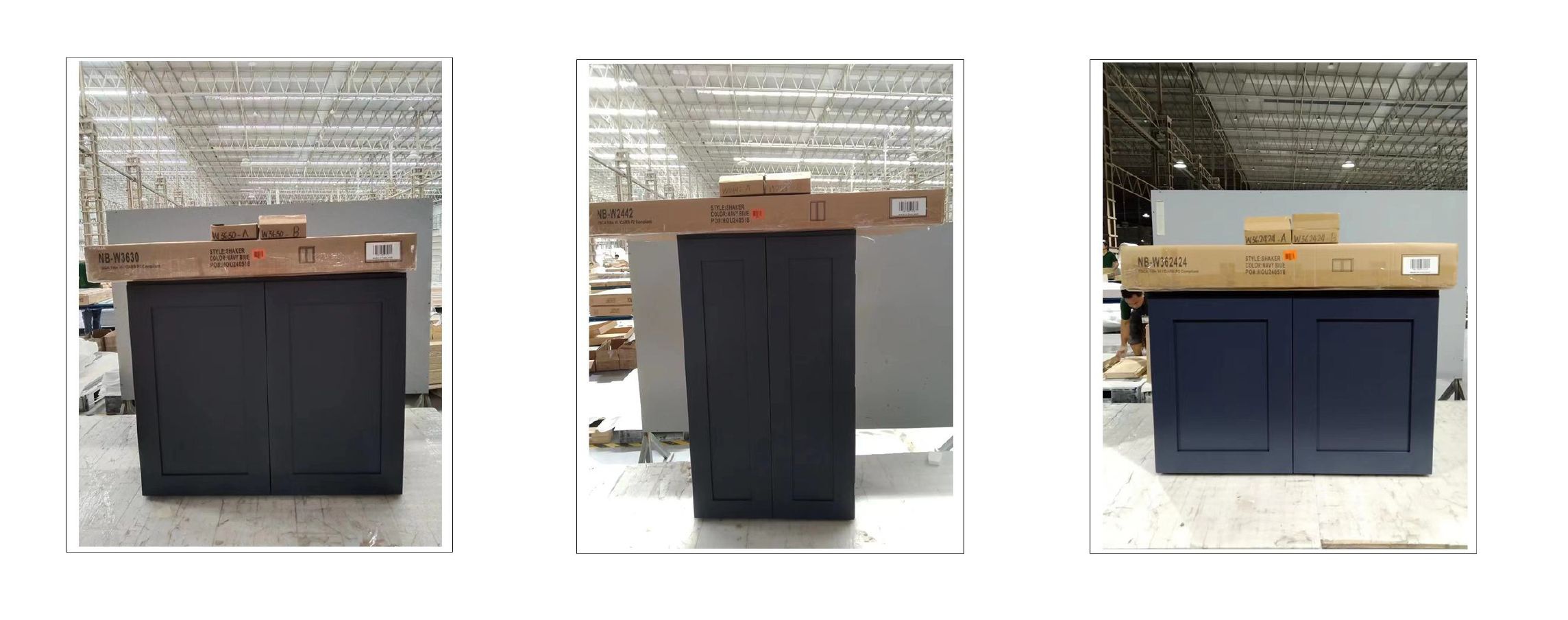 Black shaker cabinets