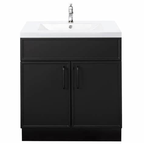 Black slim shaker bathroom vanity