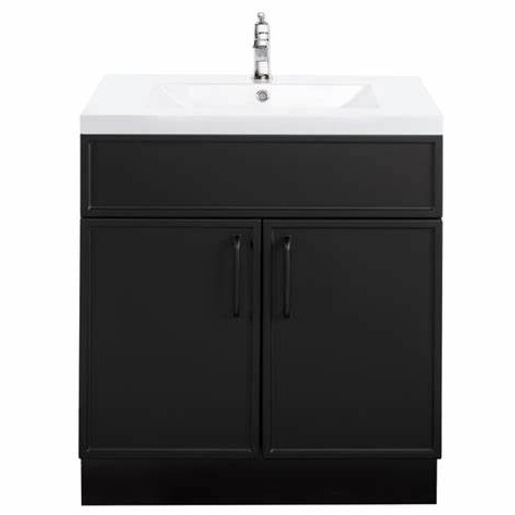 black slim shaker bathroom cabinets